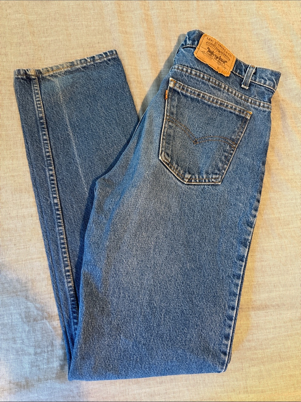 Vintage Levi's Men's Orange tab 509 jeans 36/34